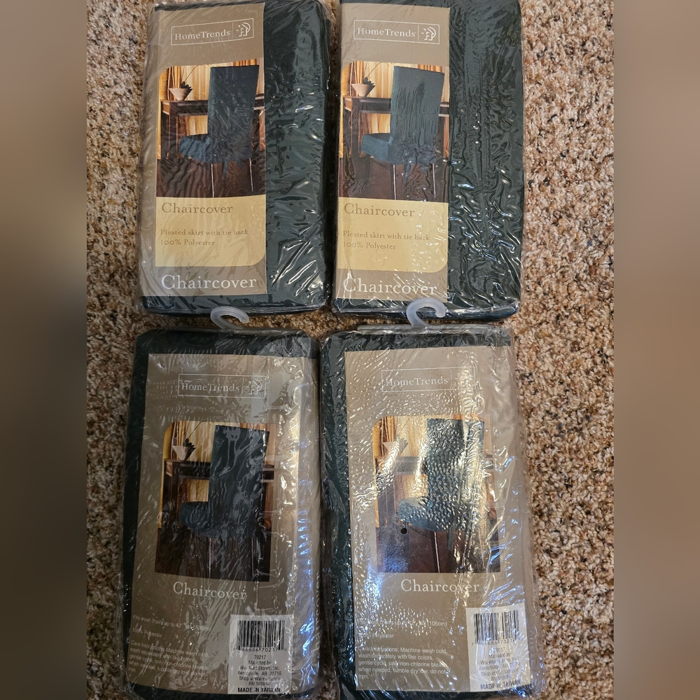 NWT Set of 4 Forest Green Chair Covers